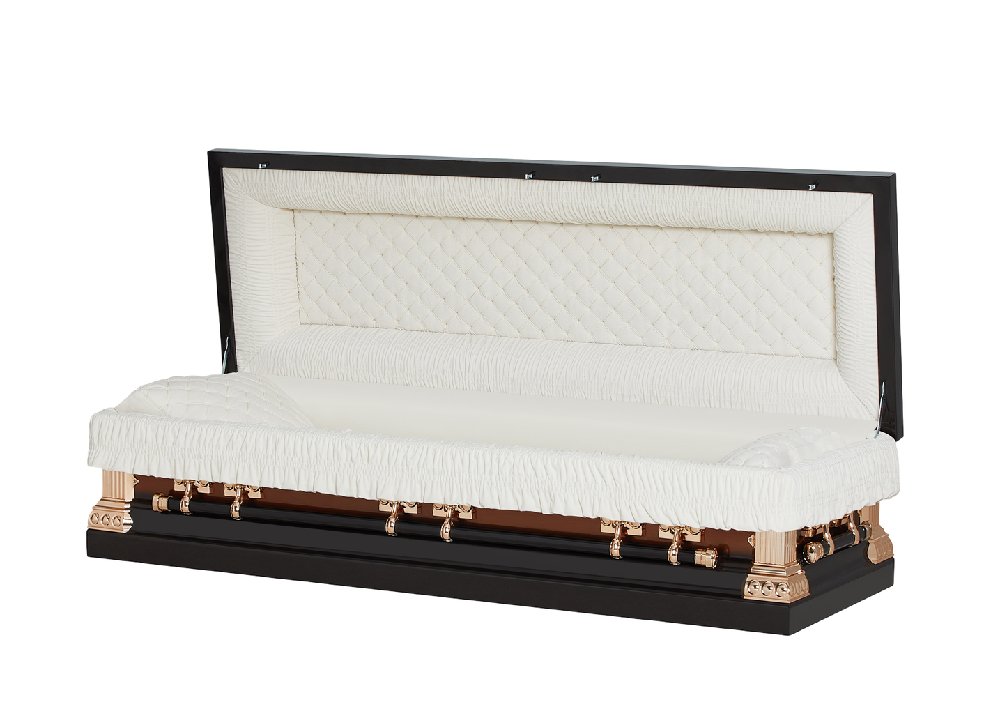 Knight Bronze Casket with Ivory Velvet Interior