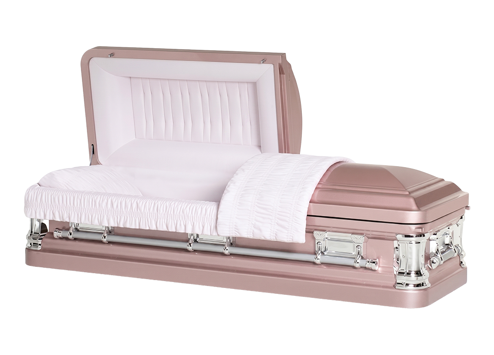 Noble Orchid Casket with Pink Velvet Interior