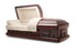 Magistrate Solid Mahogany Wood Casket with Beige Velvet Interior