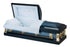 In God's Care - Metal casket in Blue Finish with Light Blue Interior