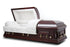 Hamilton Burial Casket with Cherry Finish and Ivory Velvet Interior
