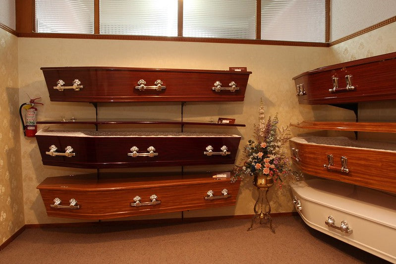 Wide assortment of coffins