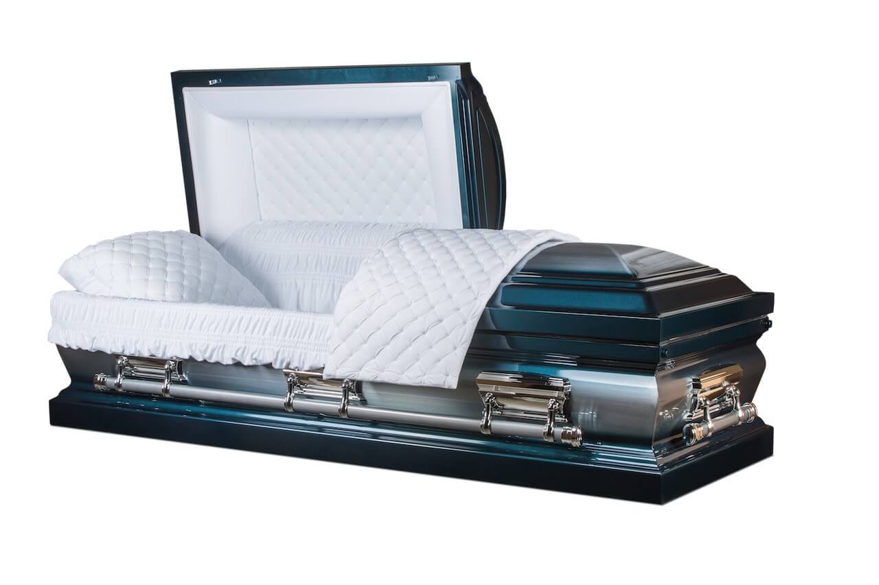 blue casket