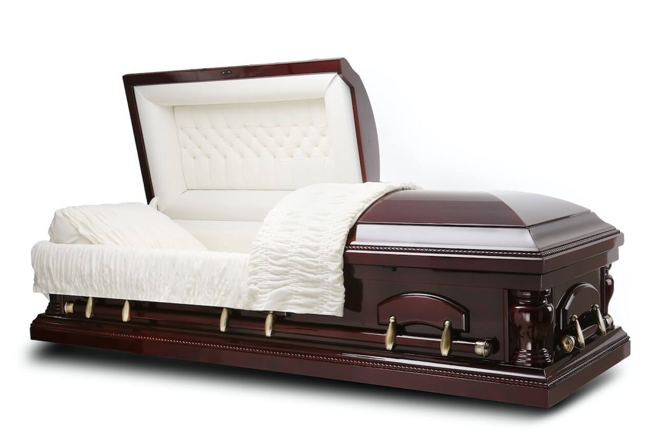 wood veneer casket