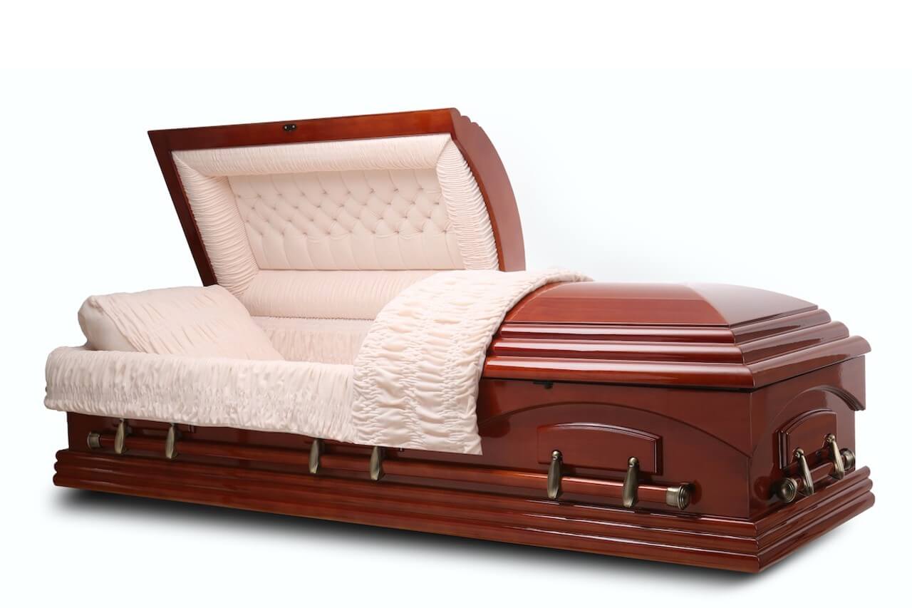 wood casket