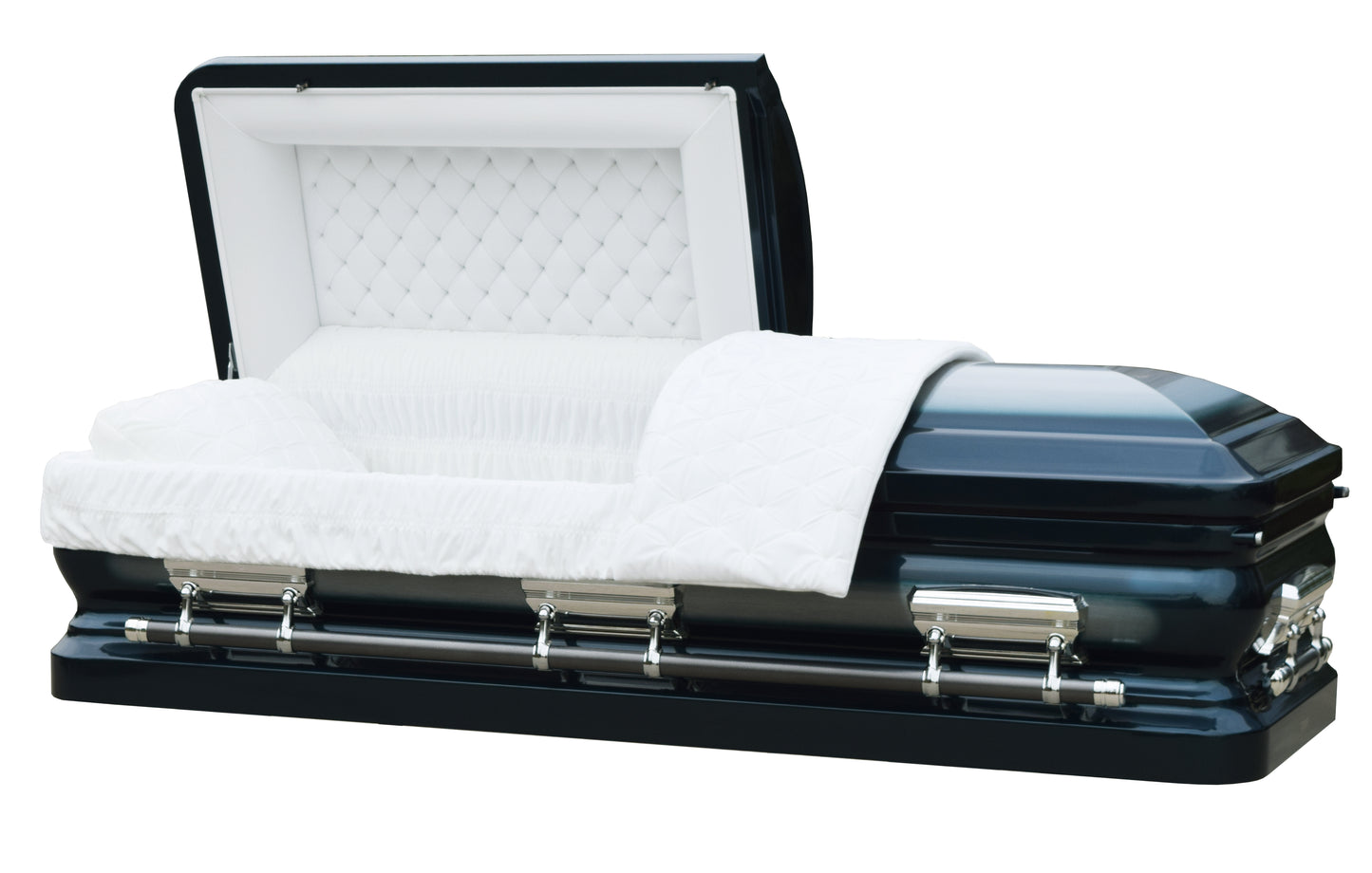 Camelot Blue Casket with White Interior