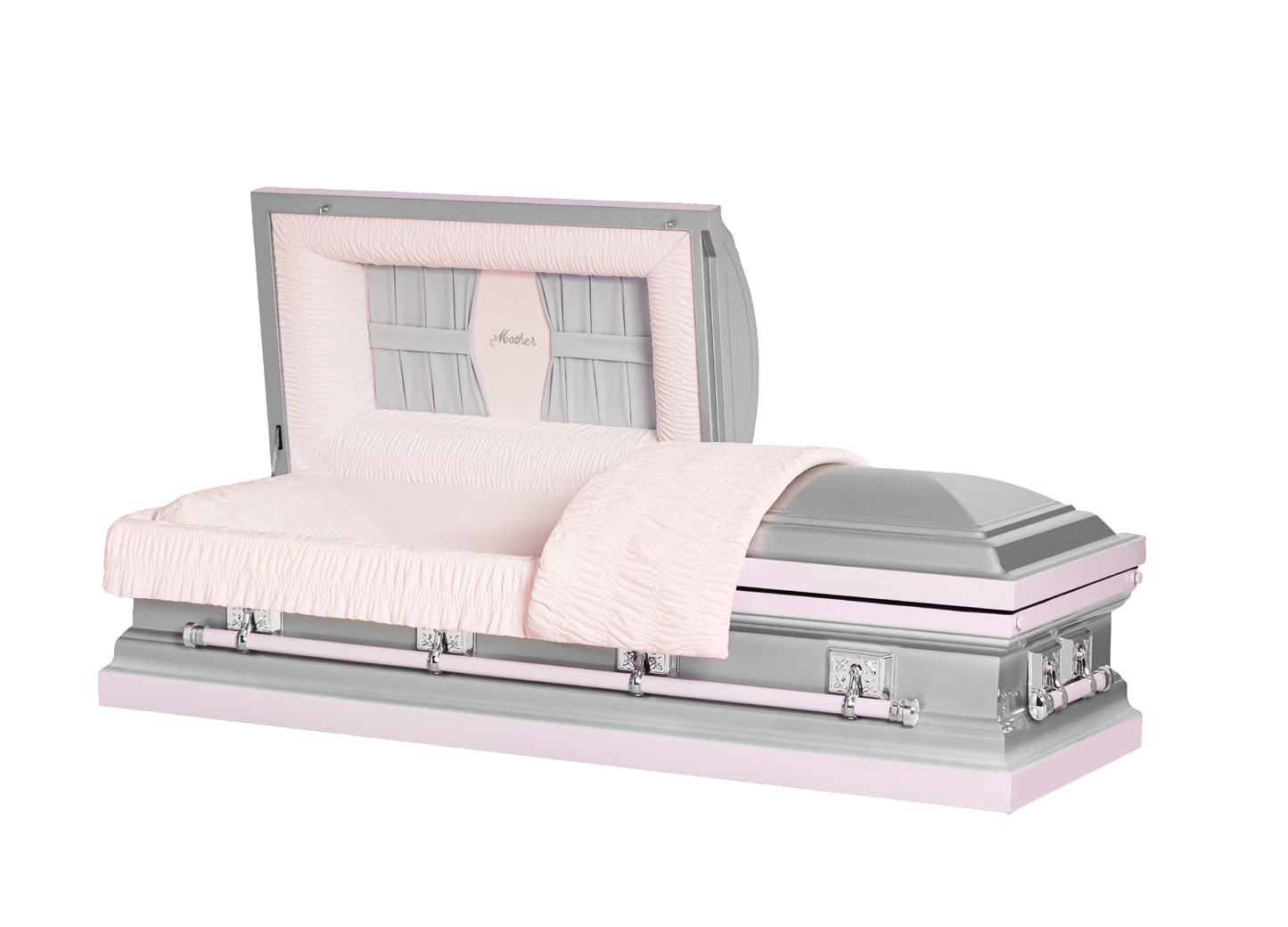 Mother Rose Casket with Pink Velvet Interior
