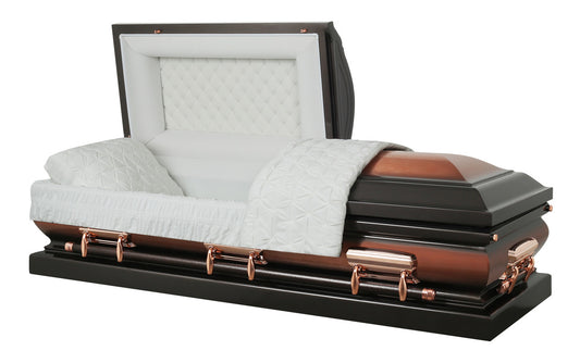 Triton Bronze Casket - Bronze Copper Finish and White Interior