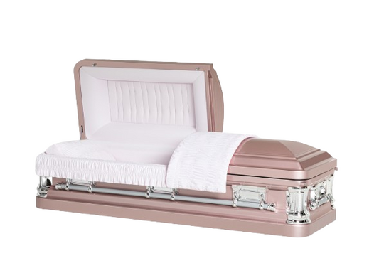 Noble Orchid Casket with Pink Velvet Interior