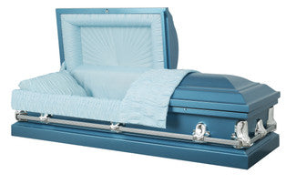 Blue Casket "Stanford" - Monarch Blue Finish with Light-Blue Interior