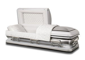 Camelot Silver Casket with White Interior