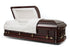 Monarch - Solid Mahogany Wood Casket with Ivory Velvet Interior