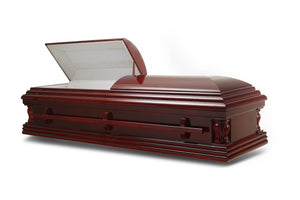 Daniel - Orthodox Jewish Casket. Whole Wooden construction in Gloss Finish with White Interior - Trusted Caskets