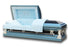 Father Casket in Monarch Blue and Light-Blue finish with blue interior