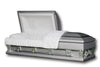 Silver oversized funeral casket by Trusted Caskets