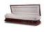 Peace Full Couch - Wood Casket Cherry Finish with Ivory Velvet Interior