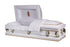 Funeral Casket "Our Lady" - White and Gold Finish with White Interior