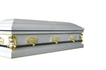 'Last Supper' Antique White and Gold Casket