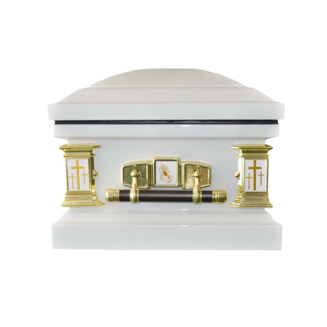 White and gold casket